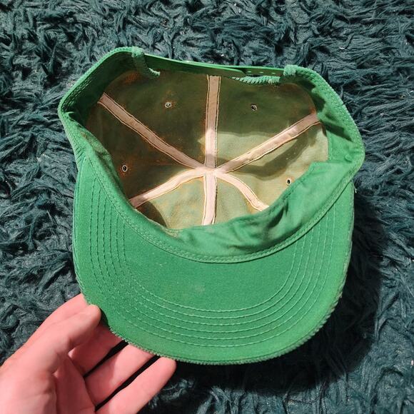 Vintage Seedex 391 Soybeans Green Corduroy Snapback Hat USA Made Farm Cap - Picture 6 of 8